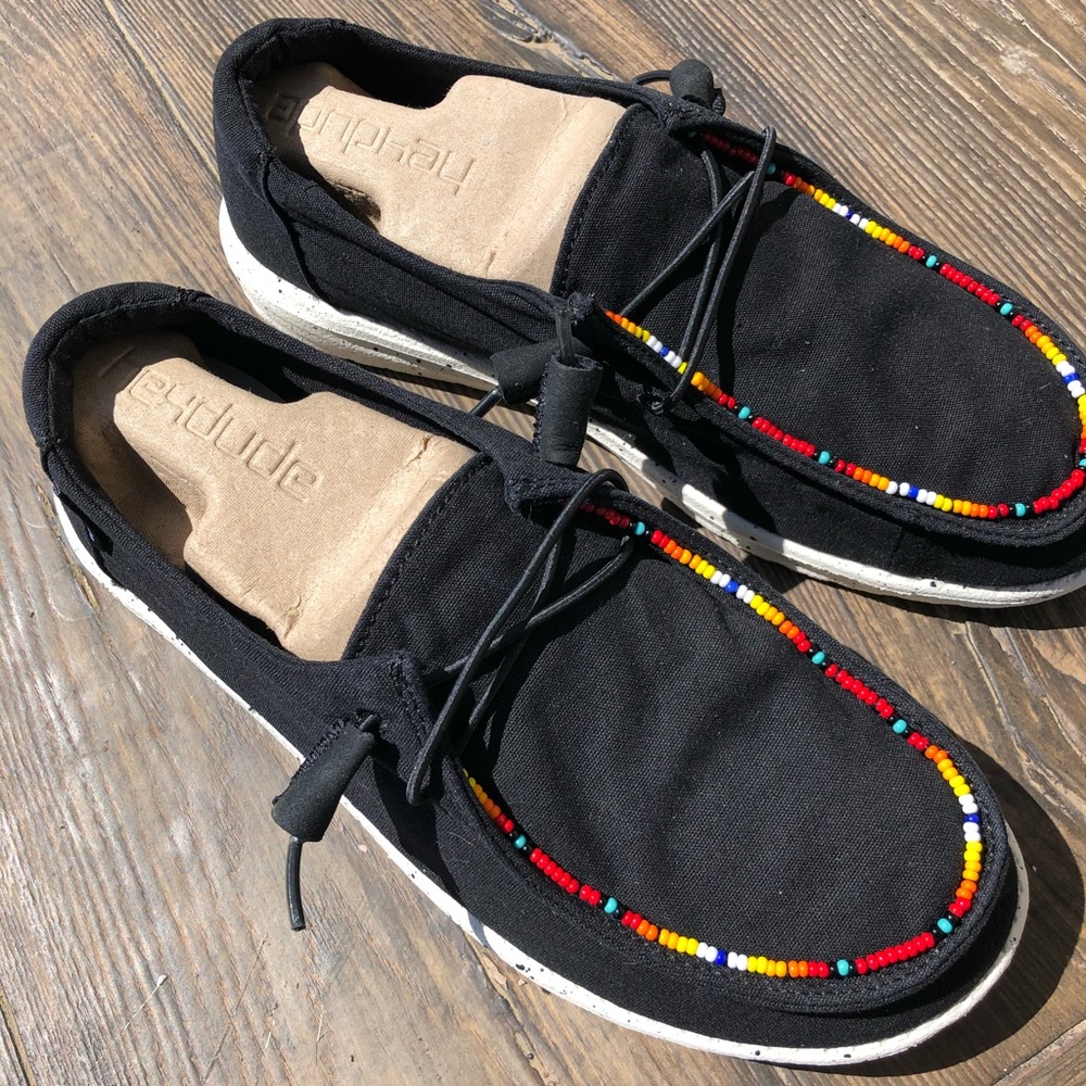 Custom Beaded Hey Dudes Size 8